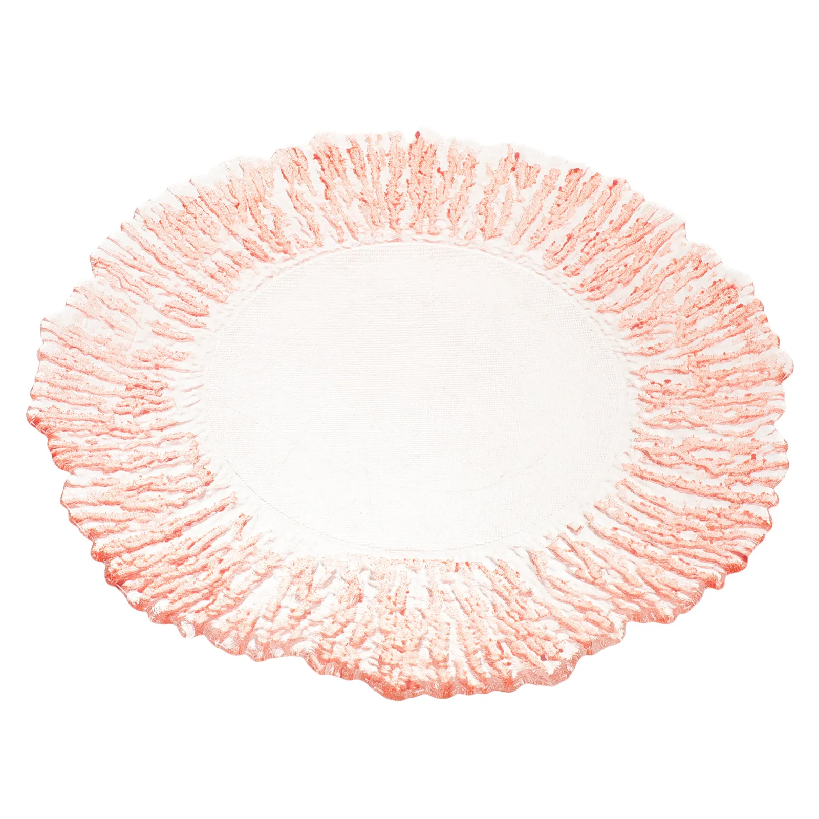 Glass Charger Plate 10.5 Sunflower Pattern Floral Dinnerware Decorative Serving Platter Party Fruit Tray Afternoon Tea Plate