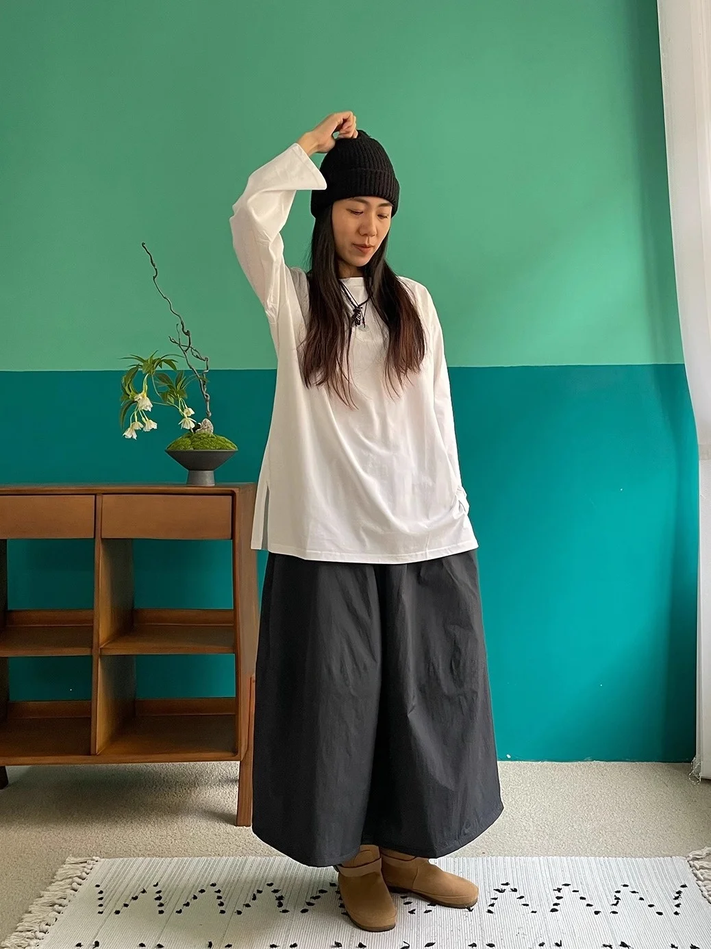 

Женская повседневная футболка Cxxmagique с открытыми плечами, базовая, из хлопка и полиэстера, с длинным рукавом, круглым вырезом