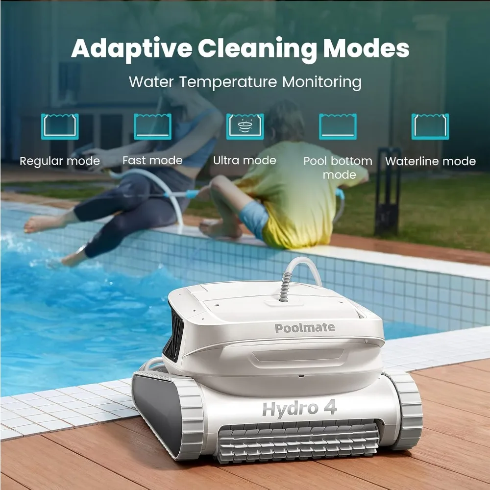 Idro 4 Robot pulitore per piscine con filo, aspirapolvere per piscine interrate fuori terra, cestello filtro da 4,1 litri, pulizia della linea dell'acqua delle pareti del pavimento