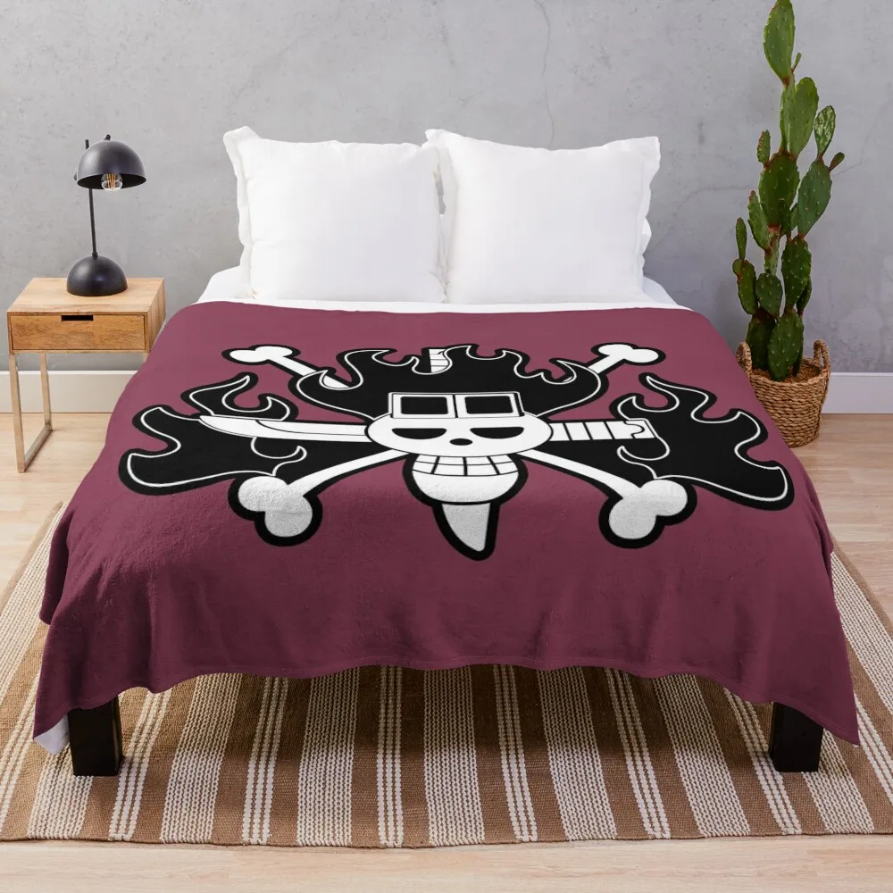 

Kidd Pirates Jolly Roger Throw Blanket Winter beds Furrys Nap Blankets