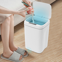 16L Free Standing Waste Bin Sensor Trash Can 22*20*34cm Intelligent Sensor Trash Can IPX5 For Kitchens, Bathrooms