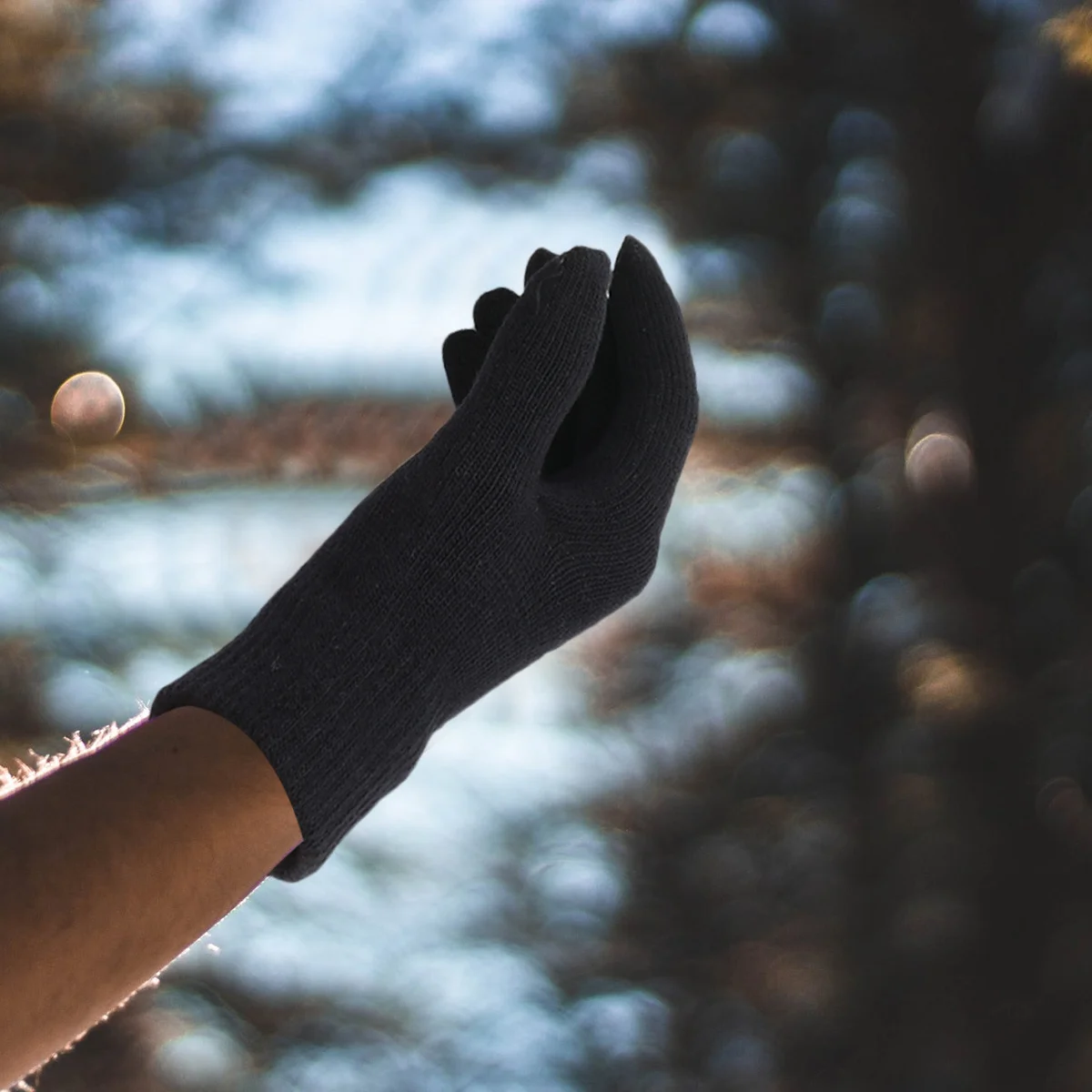 

1 Pair Warm Knit Thickened Winter Adult Mittens Windproof Solid Color For Outdoor Indoor Use Winter Knit Knitted Gloves Solid