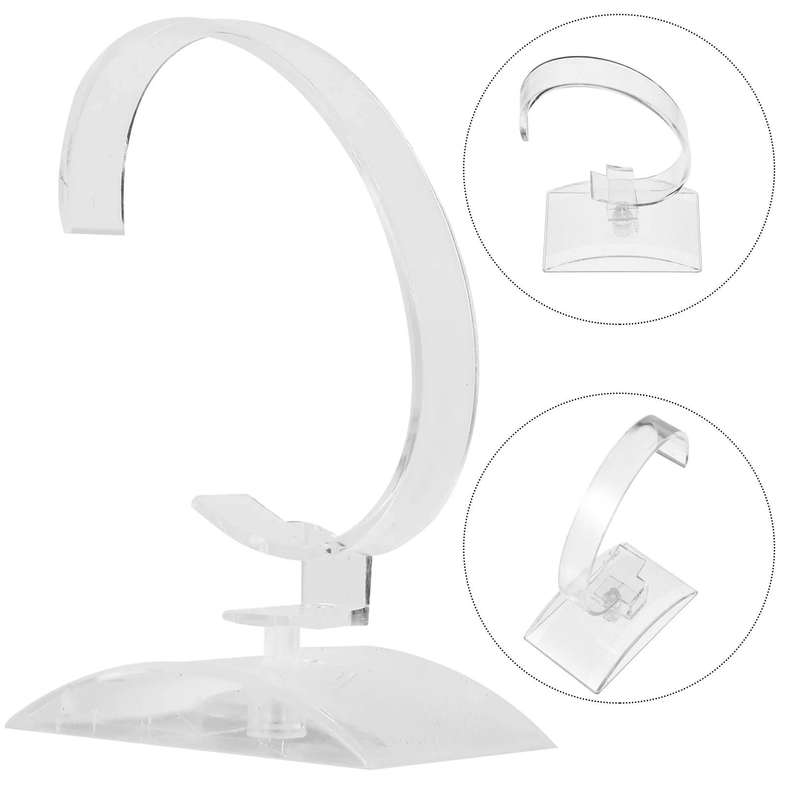 

6pcs Acrylic Jewelry Display Stand Watch Rack Holder Shelf Support Bracelet Storage Ornament Practical Elegant Scratch