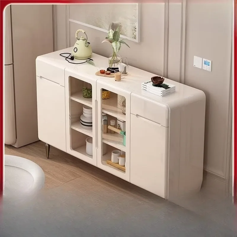 

High-end light luxury small apartment integrated dining side cabinet, living room tea cabinet against the wall