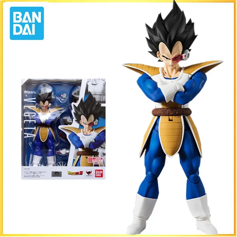 In stock BANDAI Original Anime SHF Dragon Ball Z Super Black Vegeta 2.0 Action Figures Toys Figurine Model Doll Toys Kids Gift