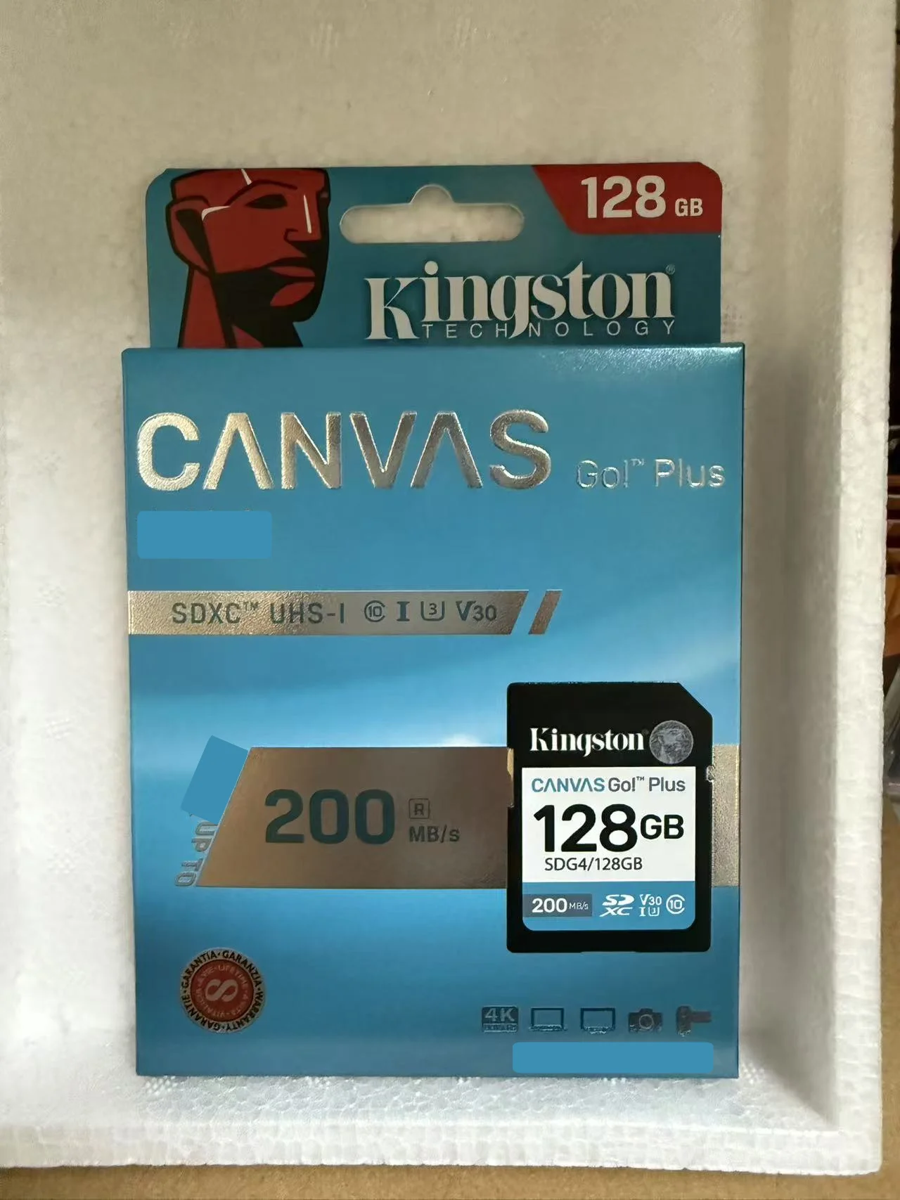 킹스톤 SDG4 메모리 카드 64GB 128GB 256GB DSLR 미러리스 카메라 및 4K 비디오용 최대 읽기 속도 200MB/s