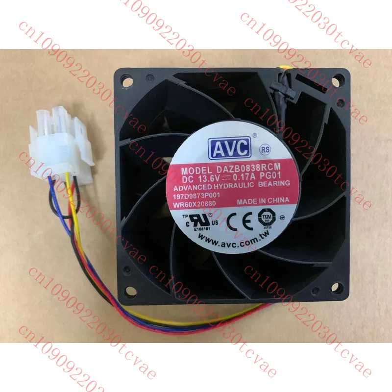 

For AVC DAZB0838RCM-PG01 13.6V 0.17A 4-wire temperature control fan Male plug 16071548570