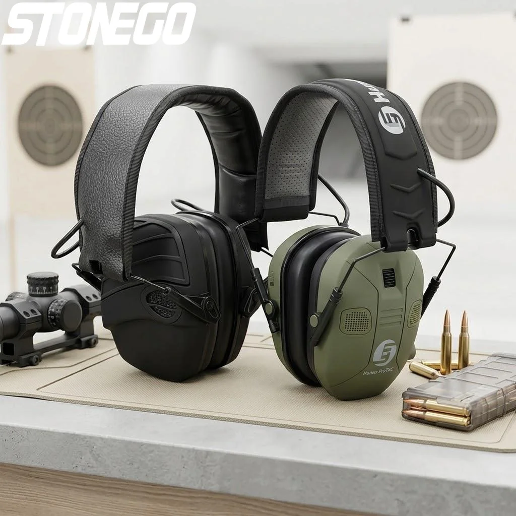 

Foldable Tactical Noise Cancelling Earmuffs Electronic Hearing Protection Ear Muffs Amplified Shooting Safety Headphones