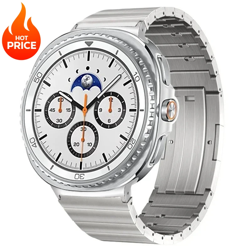 삼성 갤럭시 워치 8 40mm 44mm/8 클래식 46mm 용 티타늄 스트랩 갤럭시 워치 울트라 2025/7 울트라 47mm 용 고급 금속 밴드