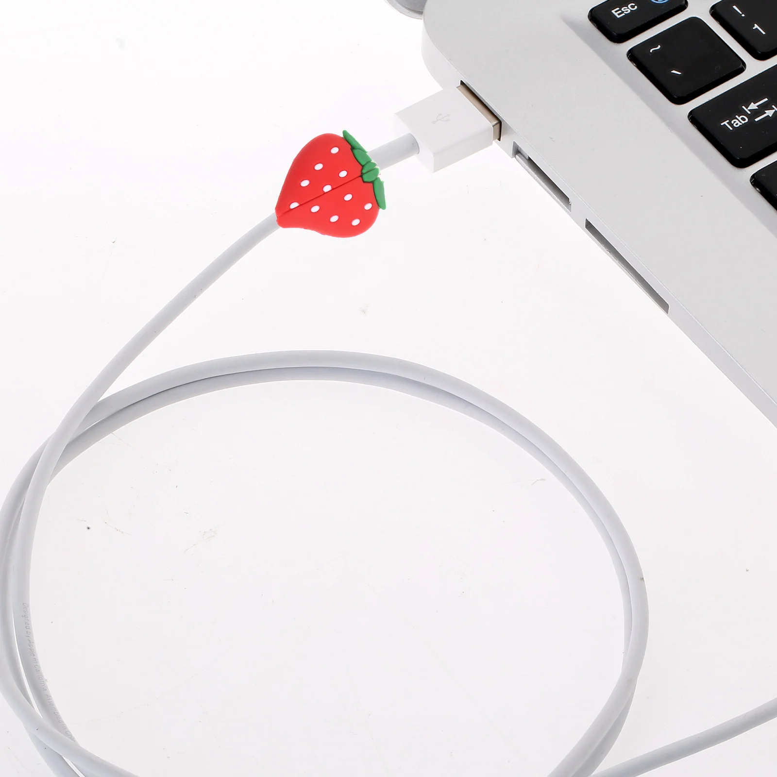 

3Pcs Cartoon Fruit Winder Protector Strawberry USB Cable Protector Easy Install Mobile Phone