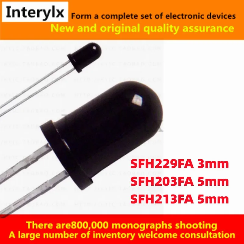 5Pcs/Lot brand new SFH229FA SFH203FA SFH213FA 3mm 5mm Wavelength 900nm Infrared receiver tube mouse to tube photodiode