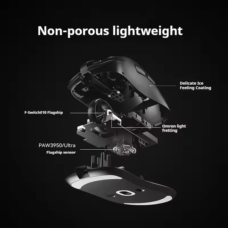 ATK Blazing Sky – souris sans fil série Z1, asymétrique, ergonomique, pour droitier, Esports, double mode, 8000Hz, réponse Ultra-rapide