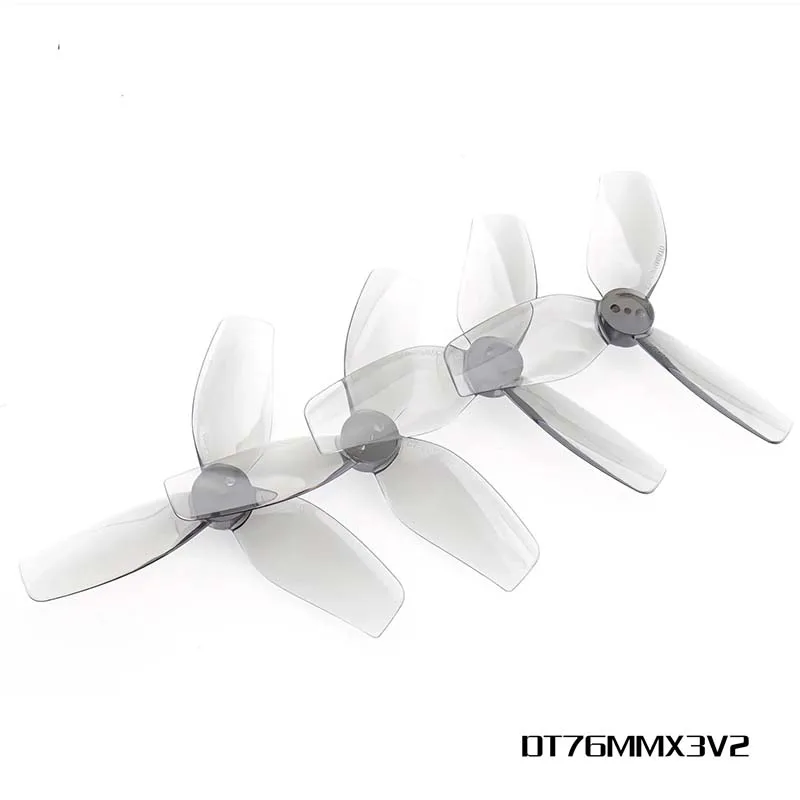 HQProp T76MMX3V2 3‑Inch Ducted Cinewhoop FPV Racing Propeller Set, High‑Efficient 3‑Blade Props 2 CW +2 CCW