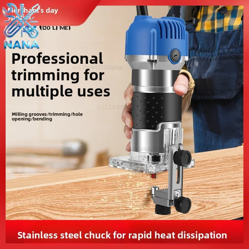 Electric trimming machine flip-chip board bakelite milling woodworking artifact tool engraving machine gong slotting machine
