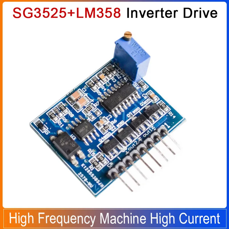 SG3525 LM358 Inverter Drive Board High Frequency Machine High Current Totem Frequency Adjustable (12V24V)