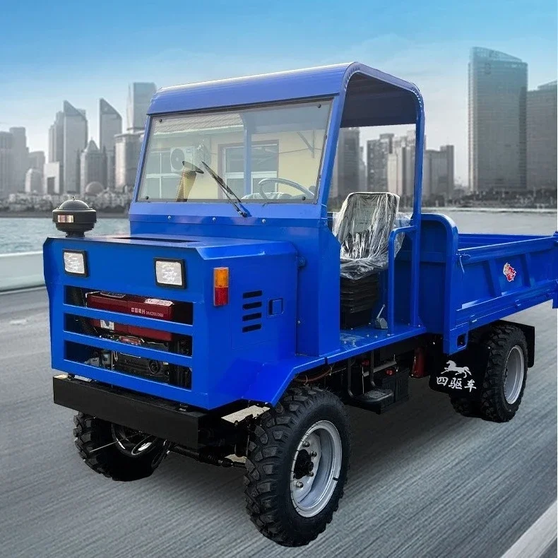 Four-wheel drive agricultural vehicle single cylinder tractor agricultural four-wheel drive