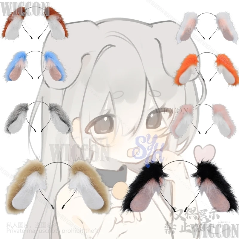 

Furry Furrsuit Anime Animal Cosplay Dog Clumber Plush Headband Kawaii Headwear Cute Lovely Headband Halloween Carnival Outfit