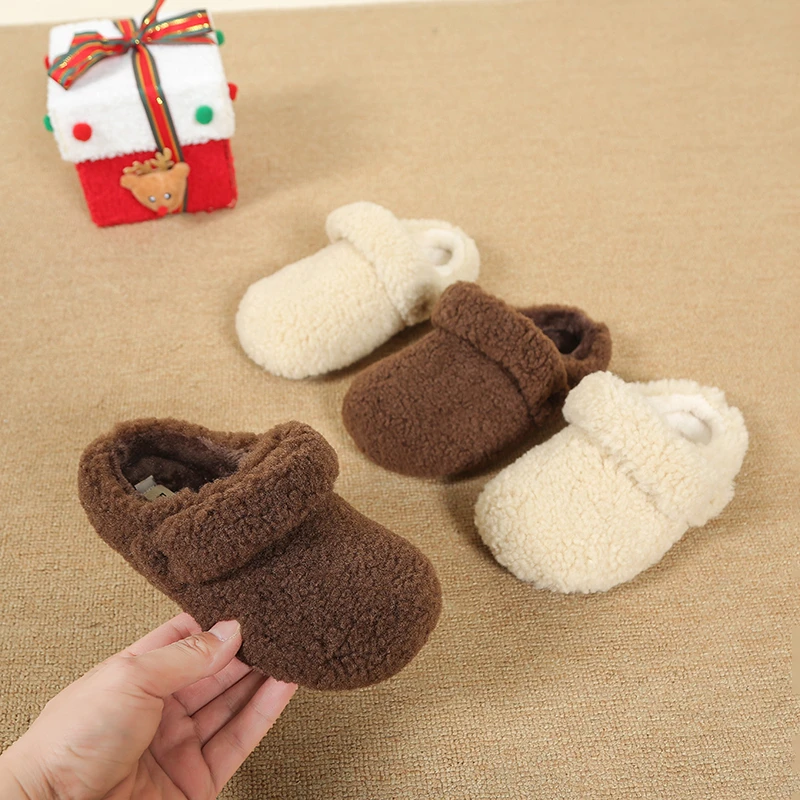

2025 Winter New Children Casual Cotton Shoes for Girls Fashion Korean Style Soft Bottom Anti-slippery Versatile Princess Shoes