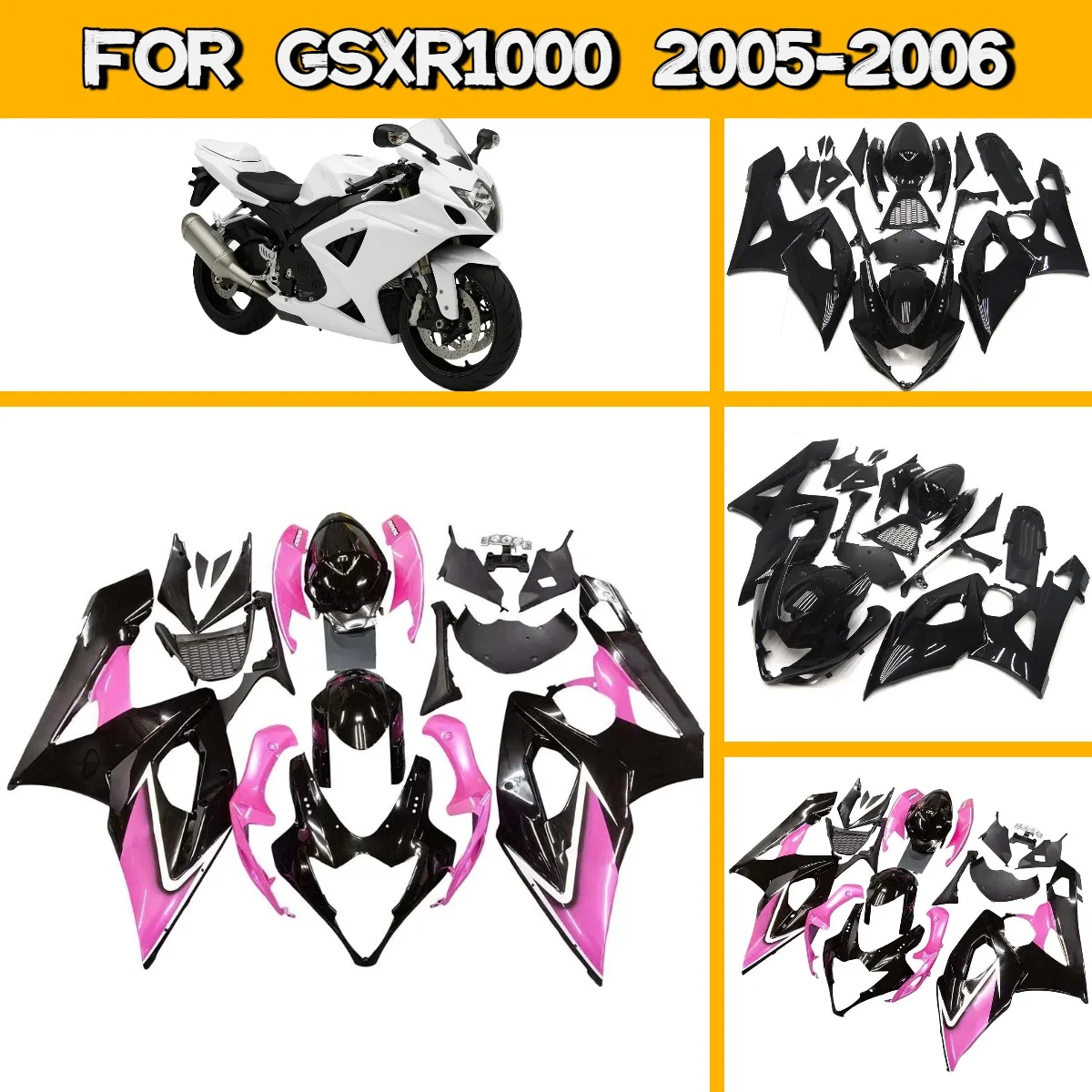 

Injection Mold Motorcycle Fairings 2005 2006 GSXR1000 ABS Advanced Fairing Kit for 05 06 Suzuki GSXR 1000 Body Parts