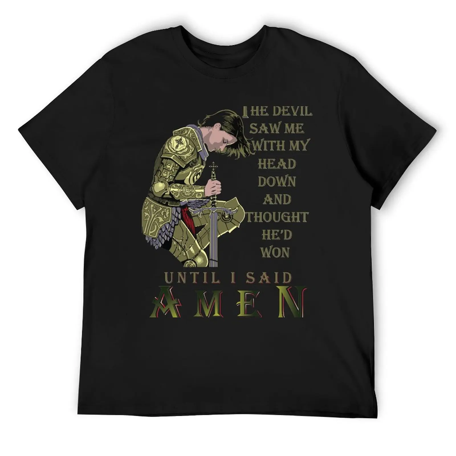 

Female warrior of faith| Christian Quotes| Scripture T-Shirt Aesthetic clothing anime stuff fruit of the loom mens t shirts