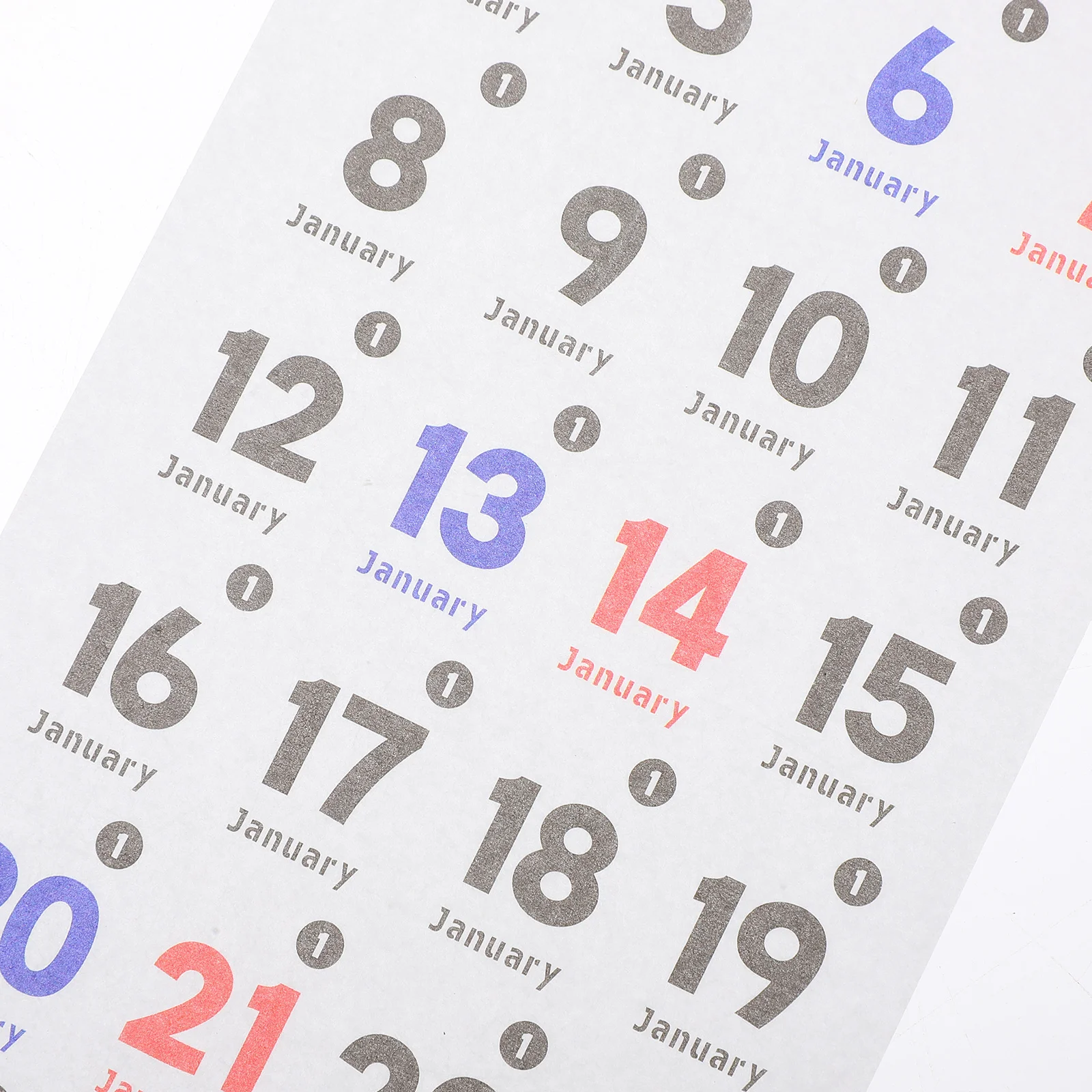 Year Round Date Stickers Makeup Advent Calendar Labels for Notebooks Decorate Colored Day