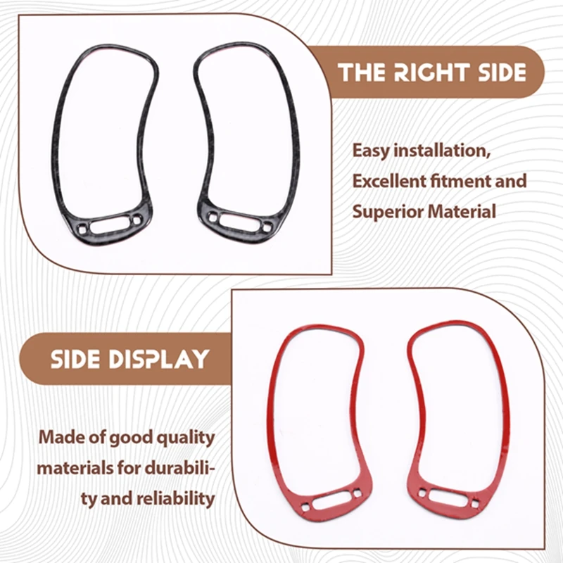Super Sale Real Soft Carbon Fiber Sticker LHD RHD Car Air Outlet Instrument Panel for Fiat Panda 2013-2024