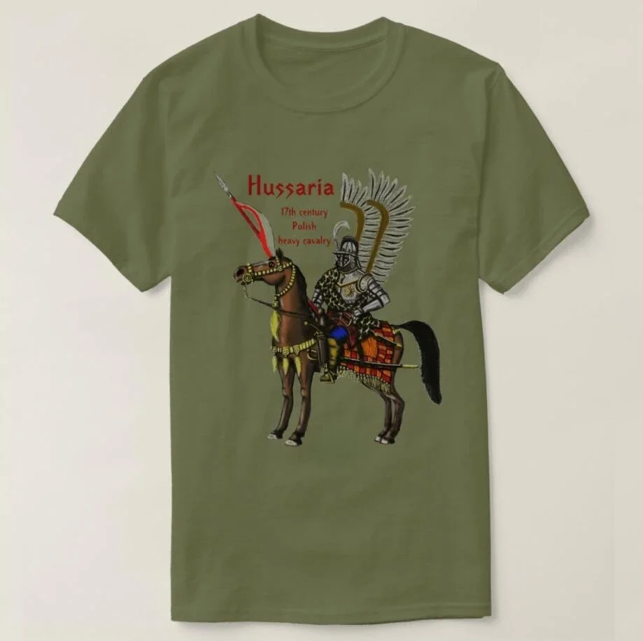 Polish 17th Century Hussar Heavy Cavalry T-shirt Short Sleeve Casual 100% Cotton O-Neck Men T Shirt