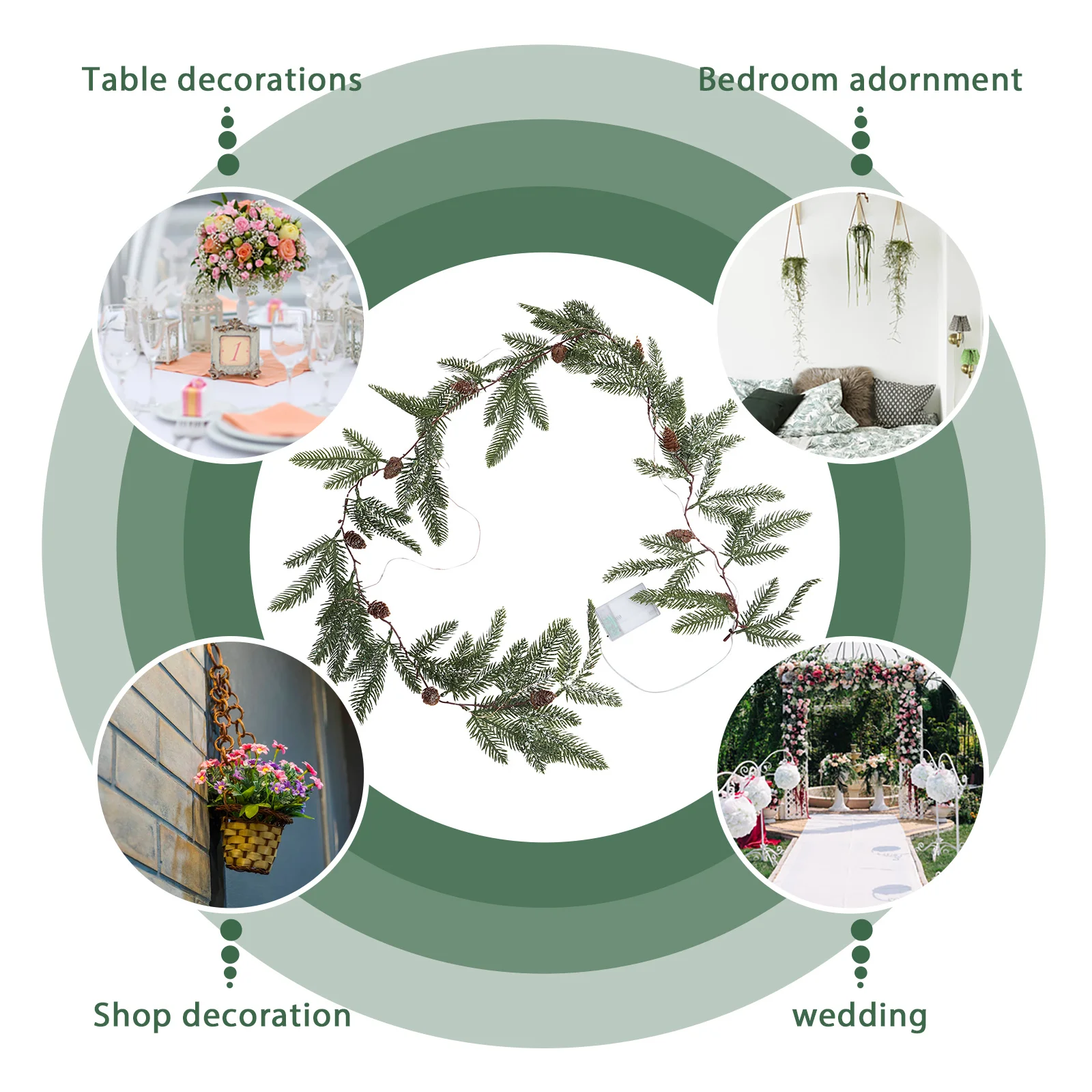 

10M 100Led Pine Needle String Warm Fairy Lights Party Decor Lamp Xmas Led String Light Bedroom Pine Cone Light