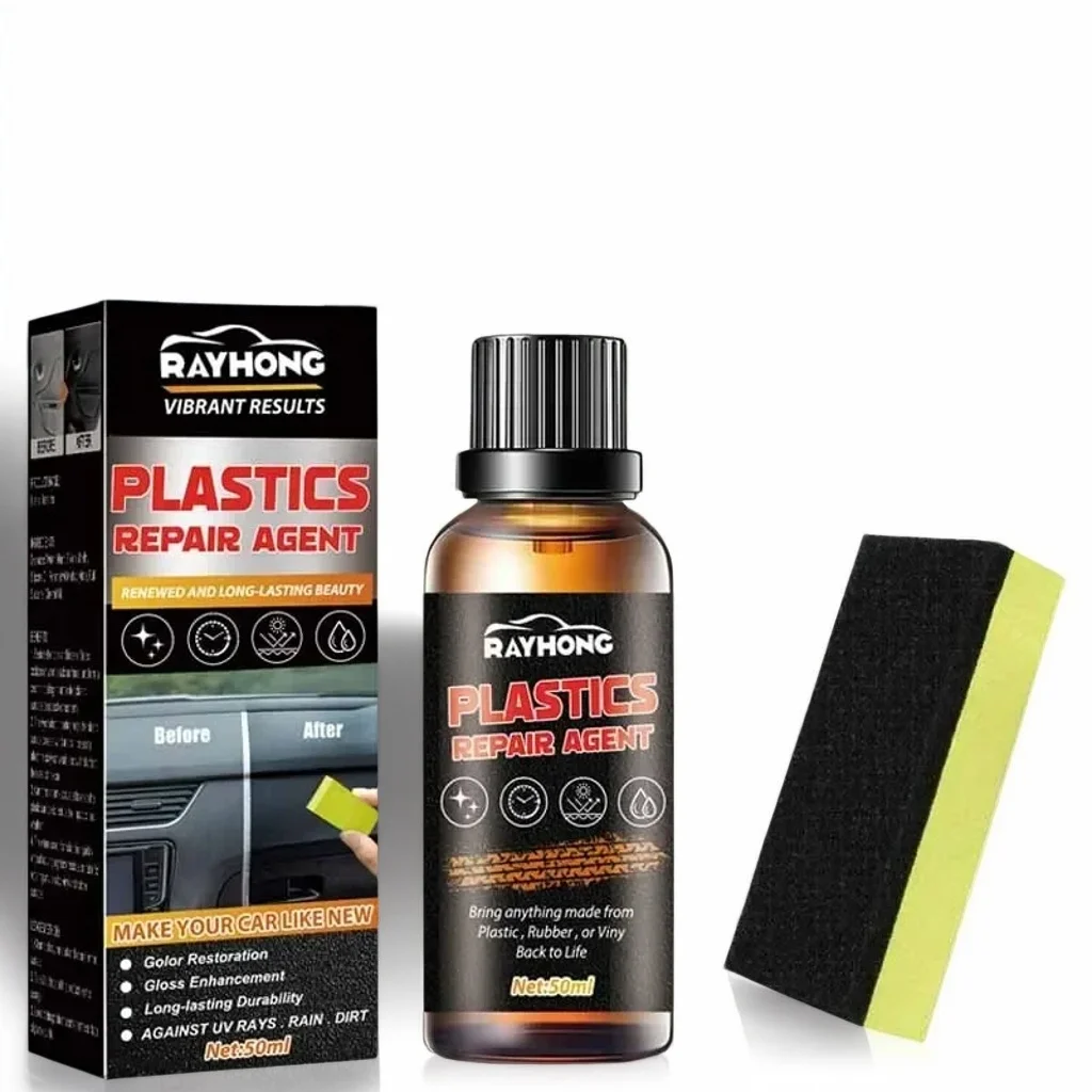 

50ml Car Plastic Restorer – Gloss Restoring Agent for Motorcycle & Auto Plastic (Plastic Renovation & Revitalizing Coating)