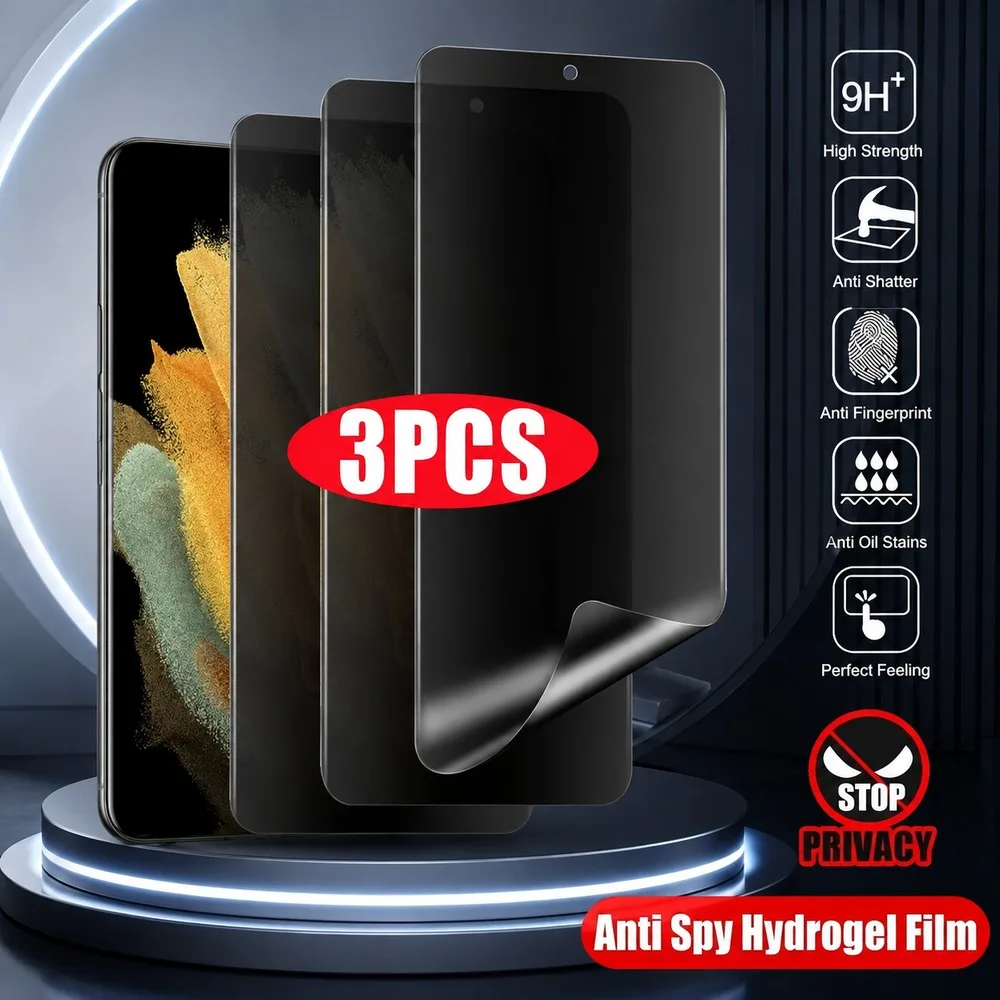3 Stück Privatsphäre-Hydrogel-Folie für Samsung Galaxy S26+ S26 FE S26 Anti-Spy Displayschutzfolie für Samsung Galaxy S25 Ultra S25+ S25 HD