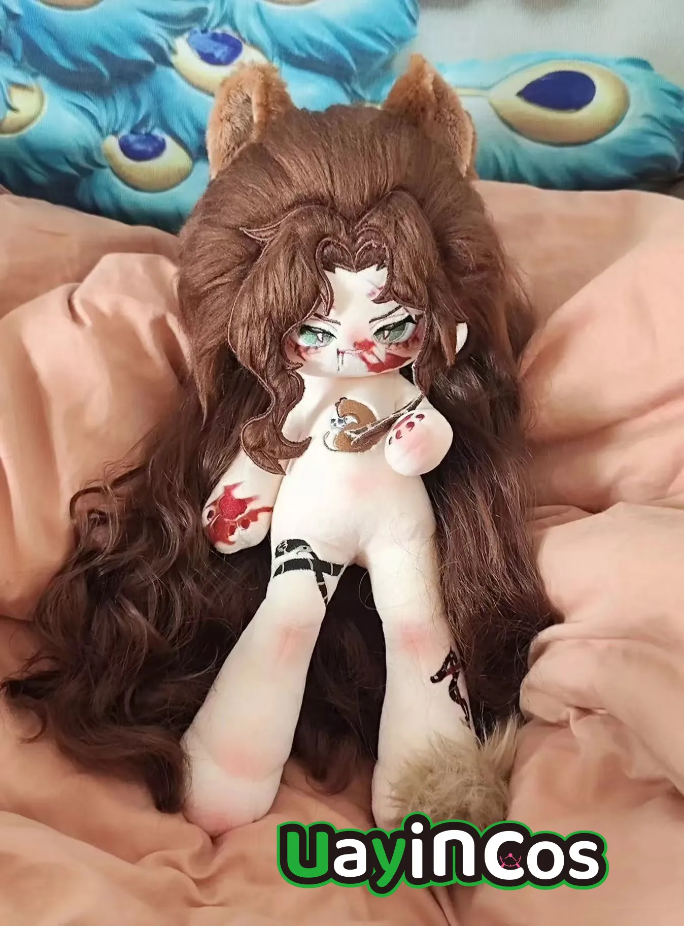 Anime No attributes Monster han dong jia Animals Stuffed 30cm Long Legs Hair  Plushie Cotton Plush Doll Body Anime Figure Toy Fo