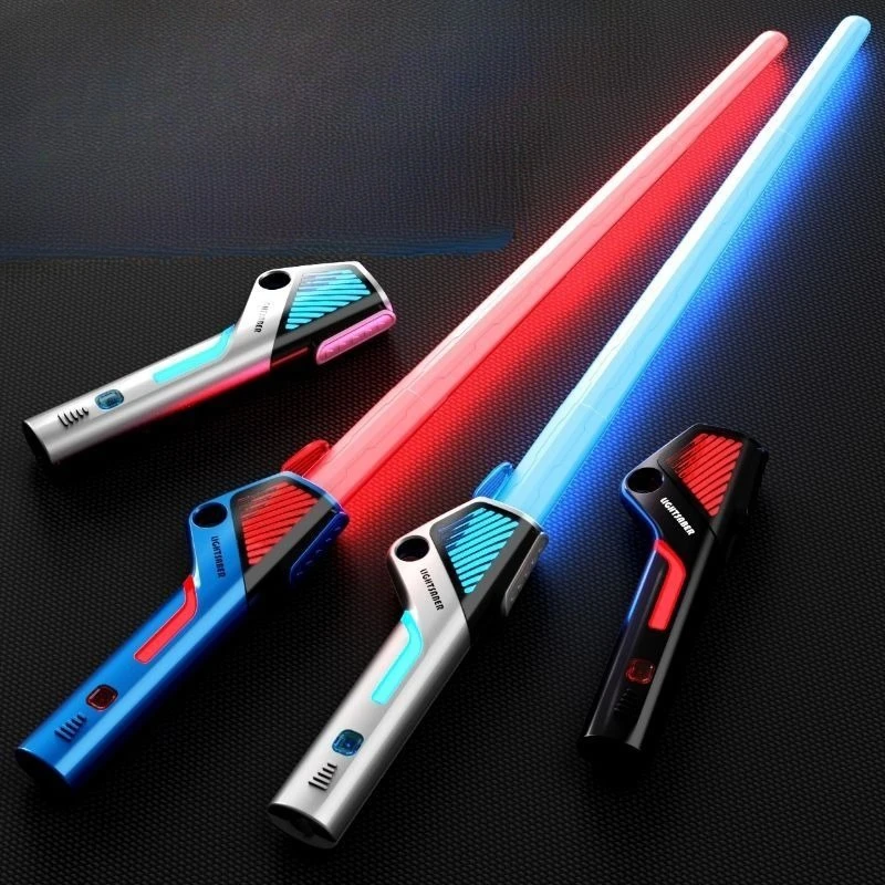 Épée lumineuse colorée pour enfants, jouets télescopiques, musique Laser, jouet de décompression rotatif 2 en 1, jouets légers pour enfants et adultes