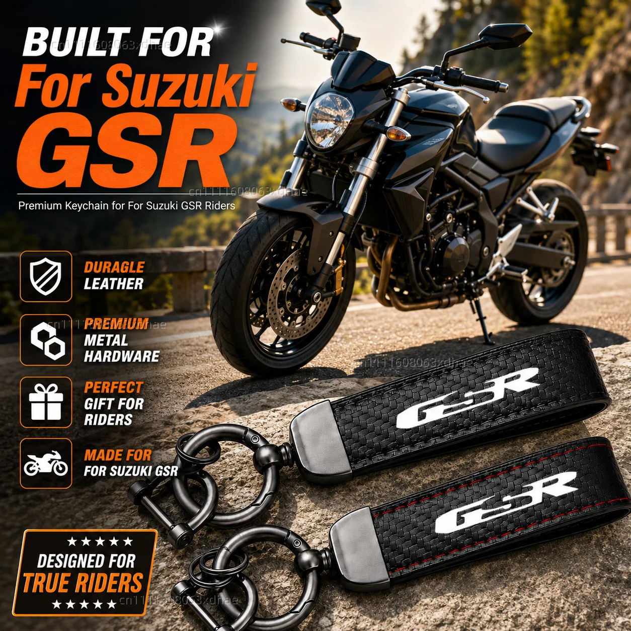 

High-Grade Leather Motorcycle Keychain Holder Keyring Accessories For Suzuki GSR 750 GSR 600 GSR 400 GSR400 GSR600 GSR750