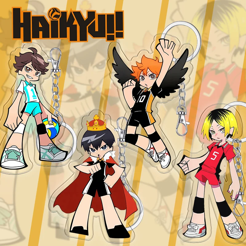 

6cm Anime Haikyuu!! Acrylic Keychain Bag Pendant Gift for Volleyball Fans Anime Accessories Keys Backpack Oikawa Tooru Kageyama