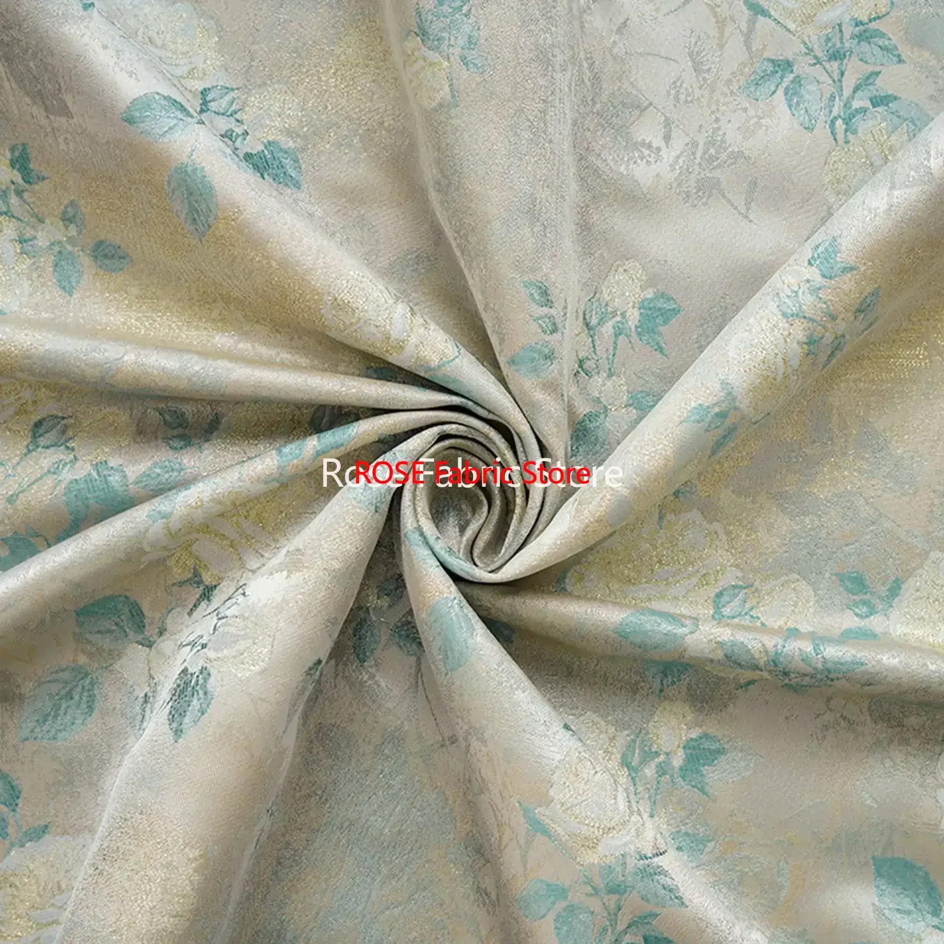 Tela Jacquard rosa de seda gris dorado de 1 metro, vestido sencillo y elegante para mujer, falda, bolso, tela de costura decorativa