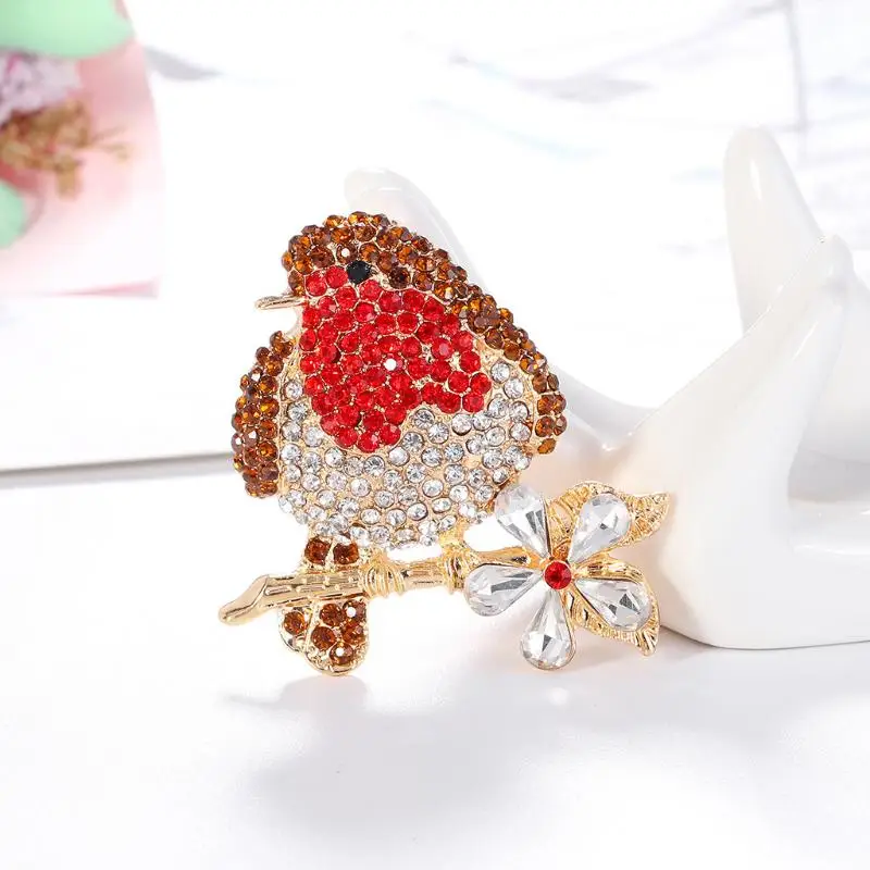[BOLD]Fashion Luxury Rhinestone Animal Bird Brooches For Women Clothing Coat Accessries Gifts