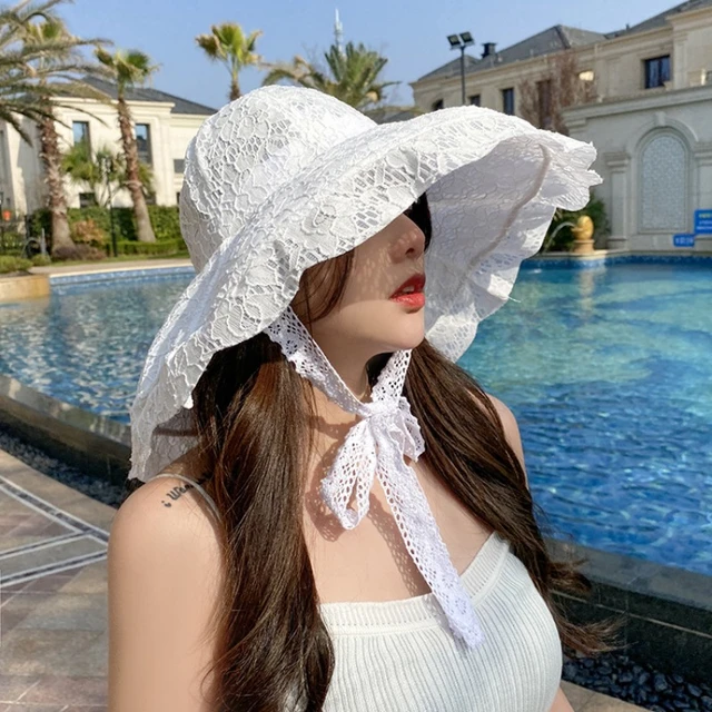 Lace sun hat deals