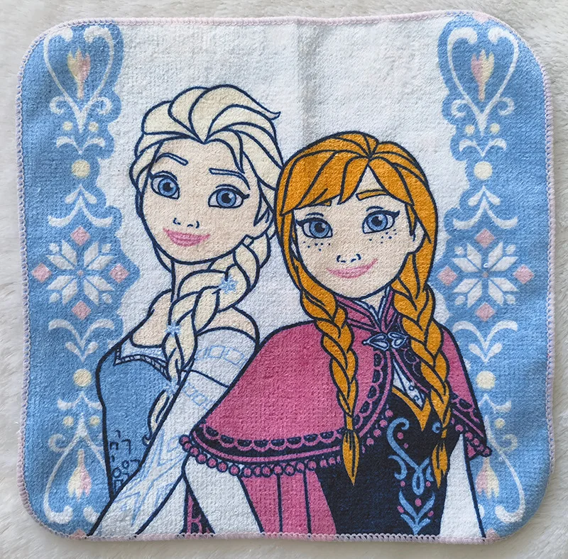 Disney Frozen Towel Elsa Olaf Children\'s Small Square Towel Made of Cotton for Children To Wipe Their Mouths and Hands Towel