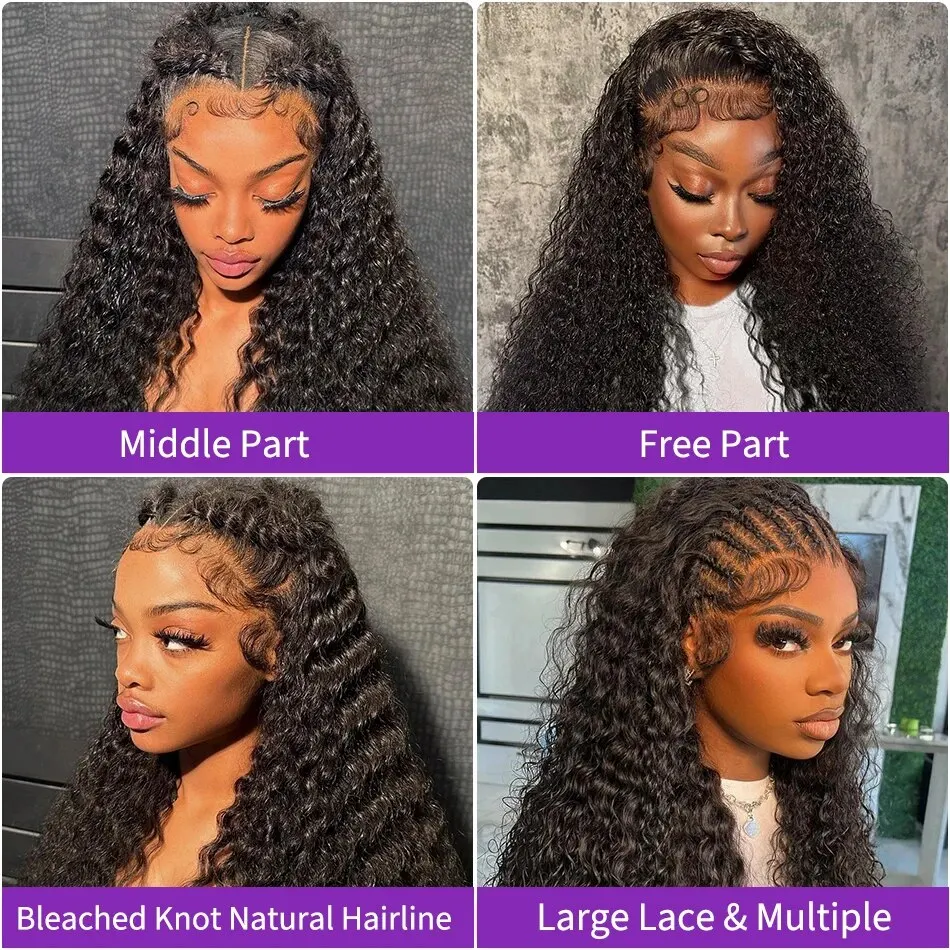 5x5 Lace Frontal Glueless Wig Human Hair Ready to Wear Curly Wigs Front 30 Inch Deep Wave Brazilian Wig on sale For Women Choice