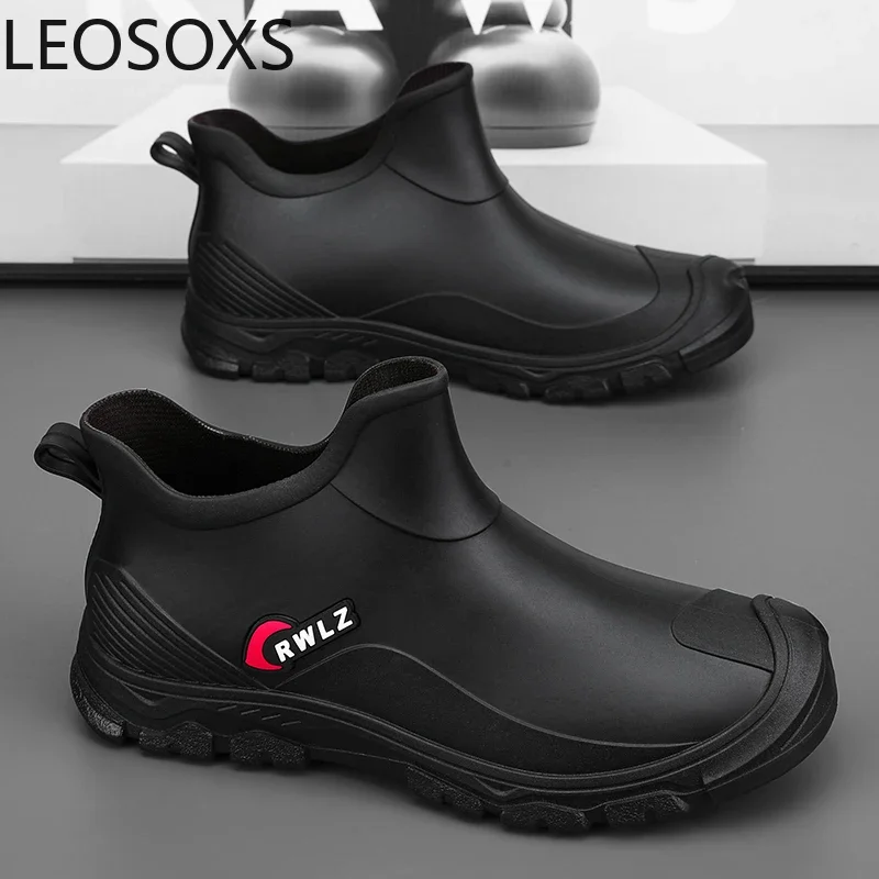 Regenlaarzen Eva Slippers Waterdichte Mode Ontworpen Slip-On Jonge Anti-Slip Leosoxs Explosieve Stijl Slippers Voor Mannen Nieuwe Stijl