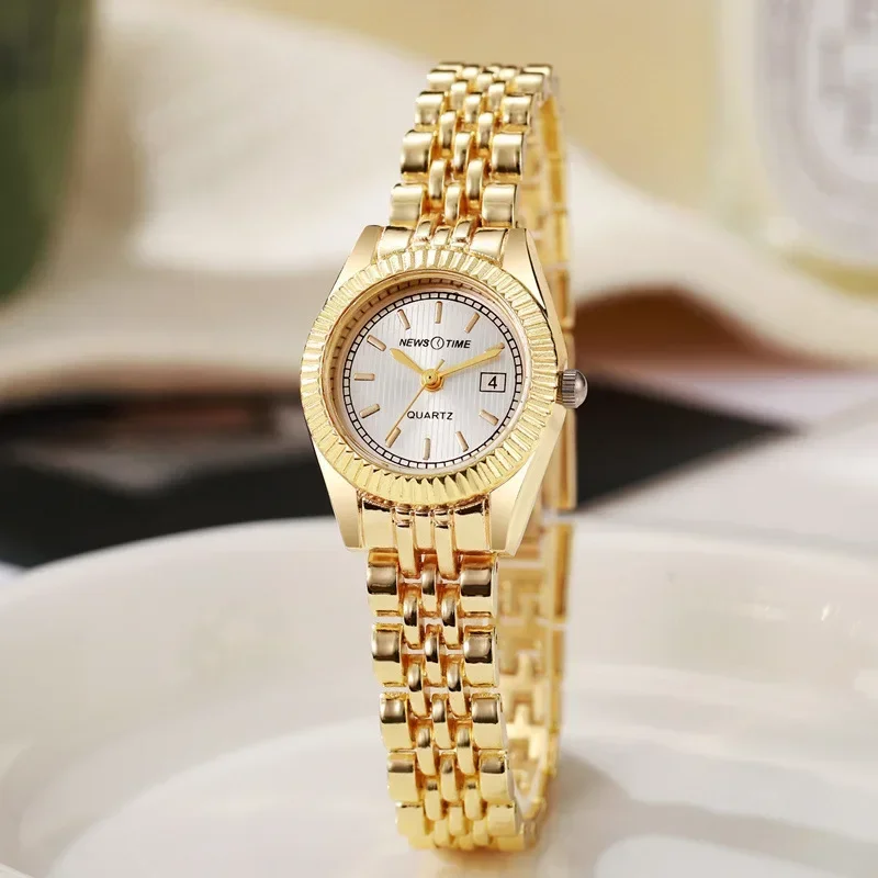 Top Brand Women Gold Silver Classic Quartz Watch Female Elegant Clock Luxury Gift Watches Ladies Steel Wristwatch Montre Femme