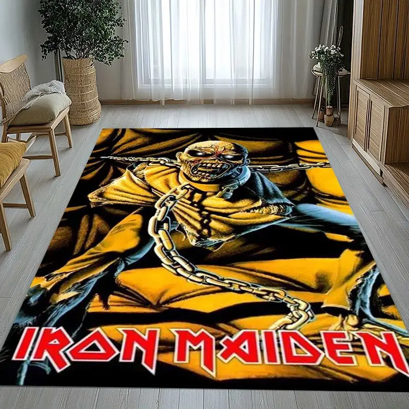 Eddie I-Iron M-Maiden Cartoon Sign Soft Non-Slip Large Area Rug for Living Room,Bedroom Playroom Carpet Mat for Sofa,Home Decor