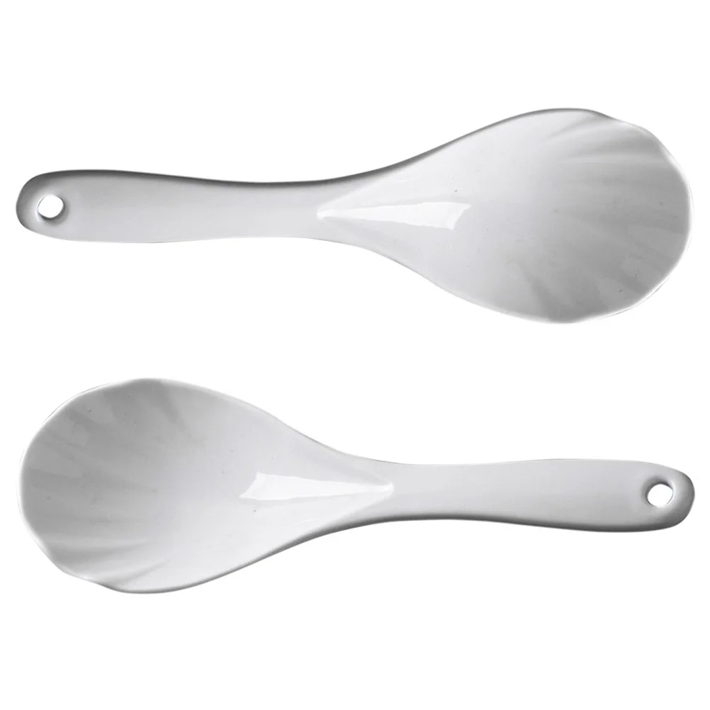 

2 Pcs Rice Spoon Reusable Scooper Compact Paddle Cooker Accessory Pp Wear-resistant Kitchen