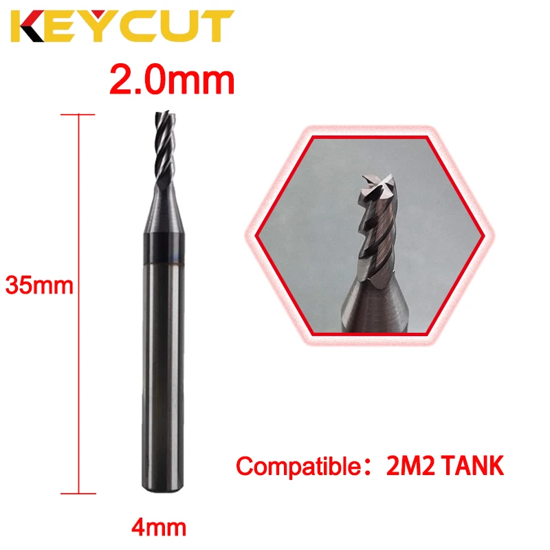 

2M2 Magic Tank 2.0mm Cutter and 1.0mm Tracer Point in Carbide for 2M2 Magic Tank Automatic Car Key Cutting Machine