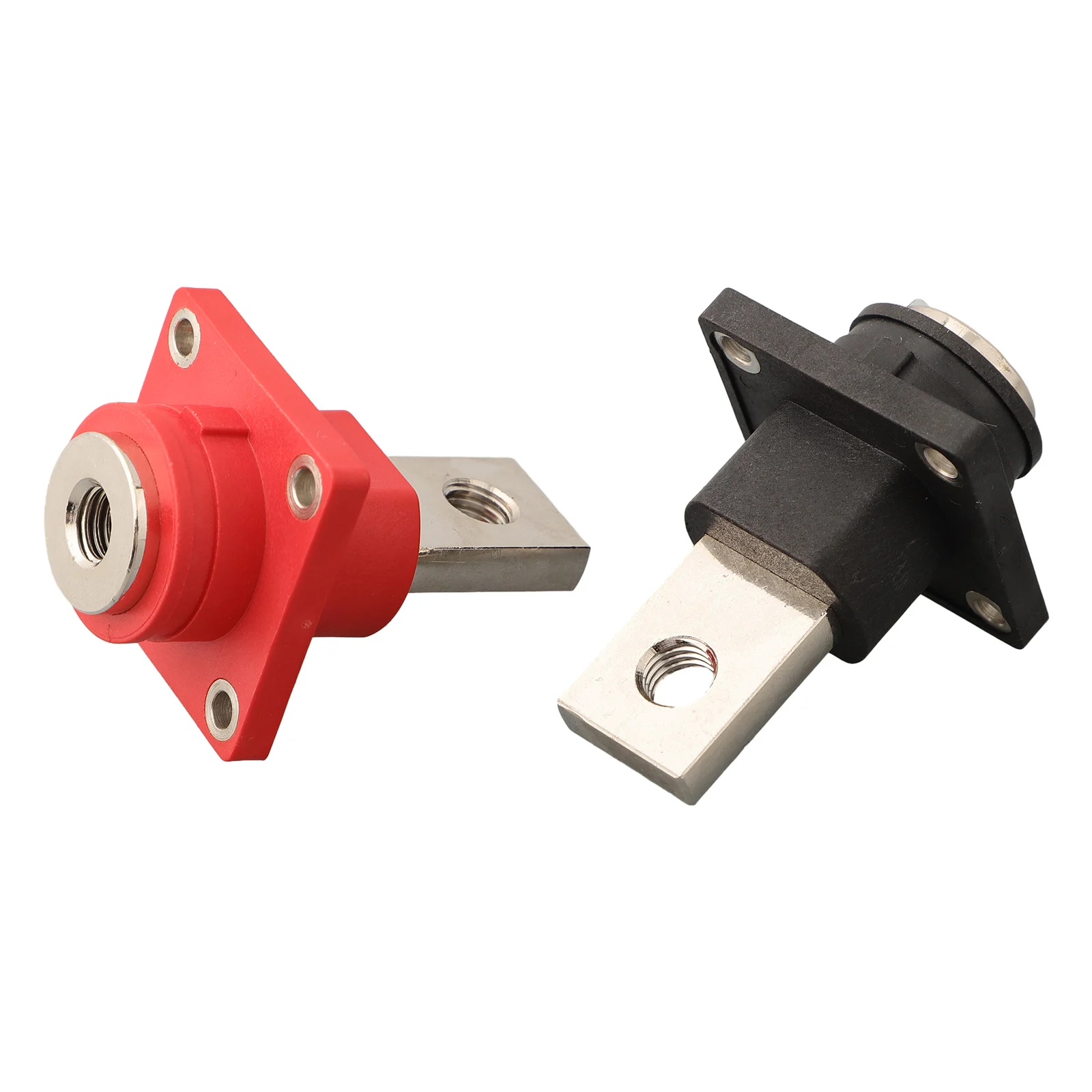 500A Copper Lithium Battery Terminals Set of 2 Energy Storage Connectors with Direct Outlet and Protective Dustproof Cover