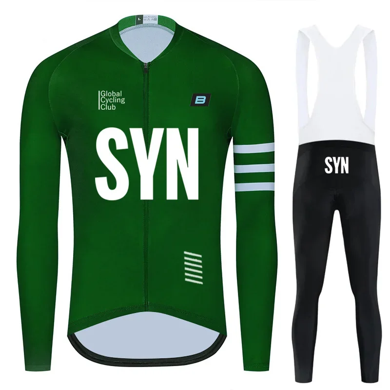 SYN BIEHLER New Team Autumn Cycling Jersey Set Ropa Ciclismo Men Long Sleeve Bike Clothing MTB Maillot Road Bicycle Bibs Uniform