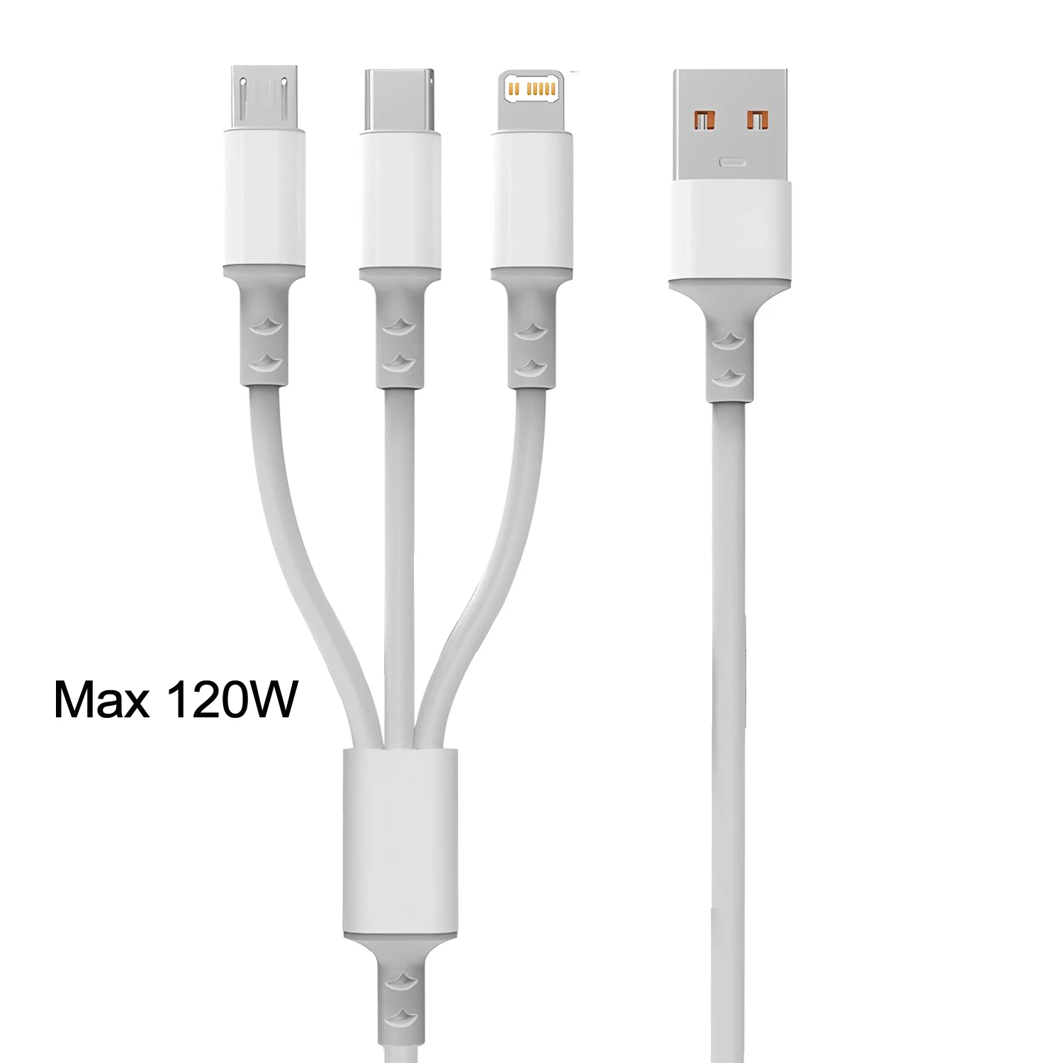 120 واط 3 في 1 USB نوع C كابل شحن سريع 3A شحن سريع الهاتف كابل نقل بيانات الحبل آيفون 17 15 14 Xiaomi هواوي USB C PD كابل #5