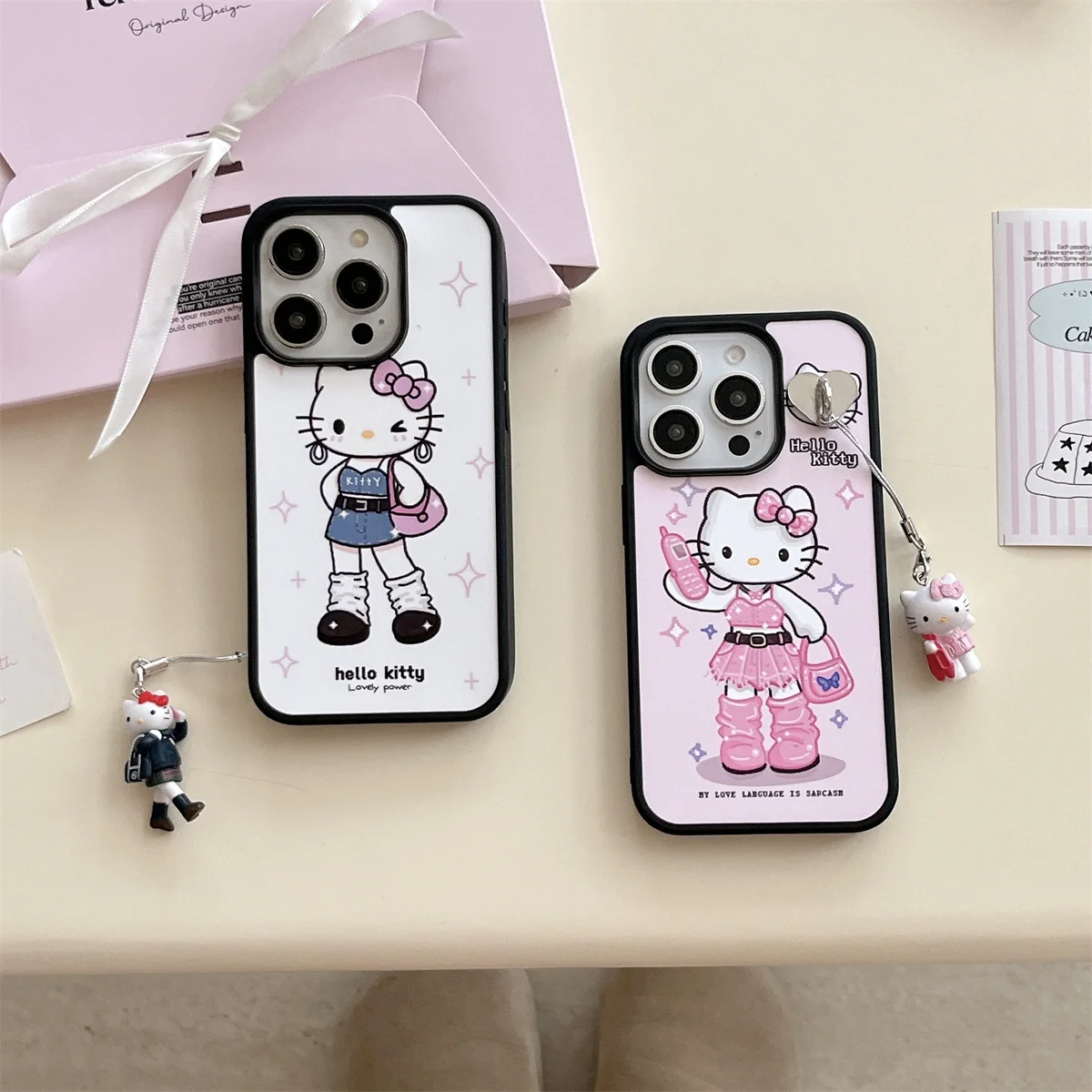 

The new sweet cool and cute HelloKitty cat Phone Case For iPhone 16 15 14 13 Pro Max fundas Protective cover case 16 15 case