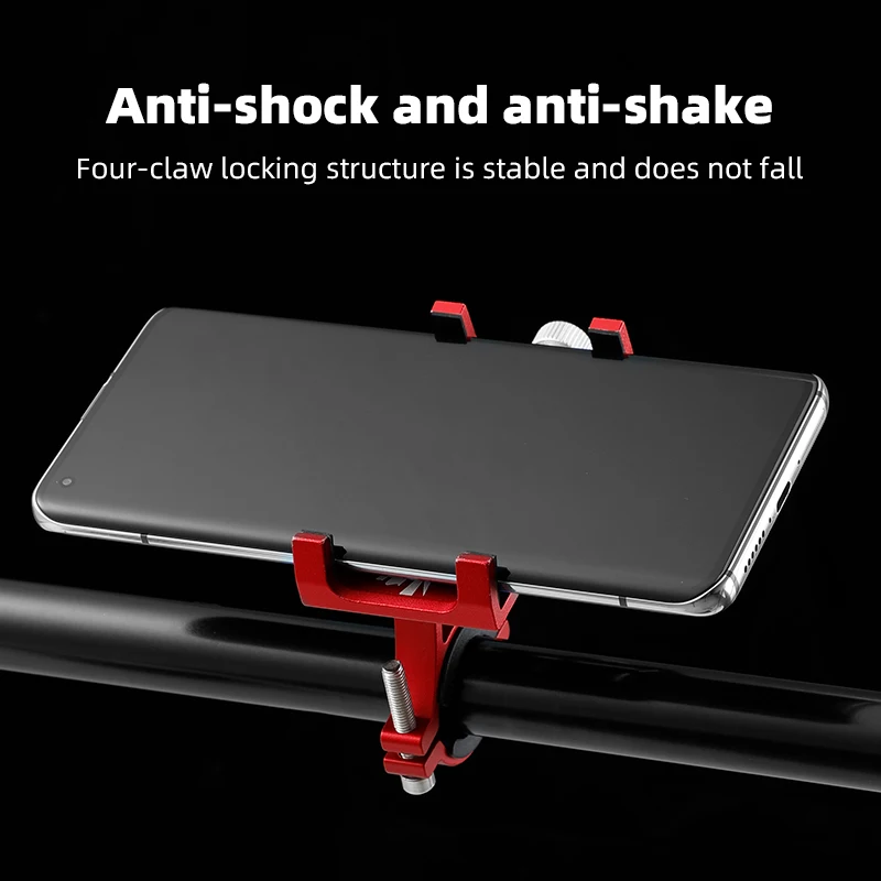 Untoom uchwyt na telefon rowerowy ze stopu aluminium uniwersalny metalowy rower kierownica motocykla stojak do montażu telefonu komórkowego akcesoria rowerowe — zdjęcie produktu 3