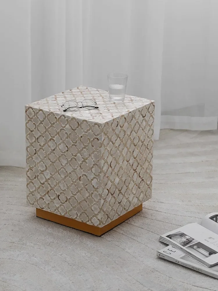 European Style Light luxury Advanced Creativity Shell Of Sea Tea Table Living Room Sofa Exquisite Decoration Small Side Table